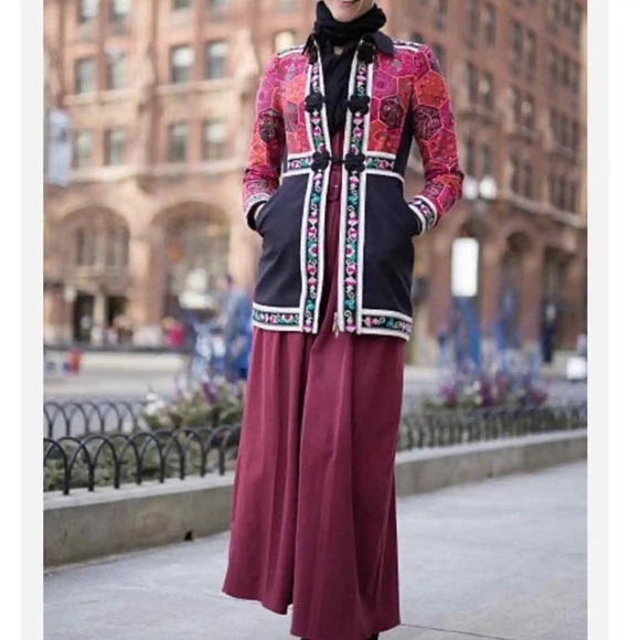 Anthropology Elevenses Satsuma Embroidered Coat Rare - Picture 2 of 15